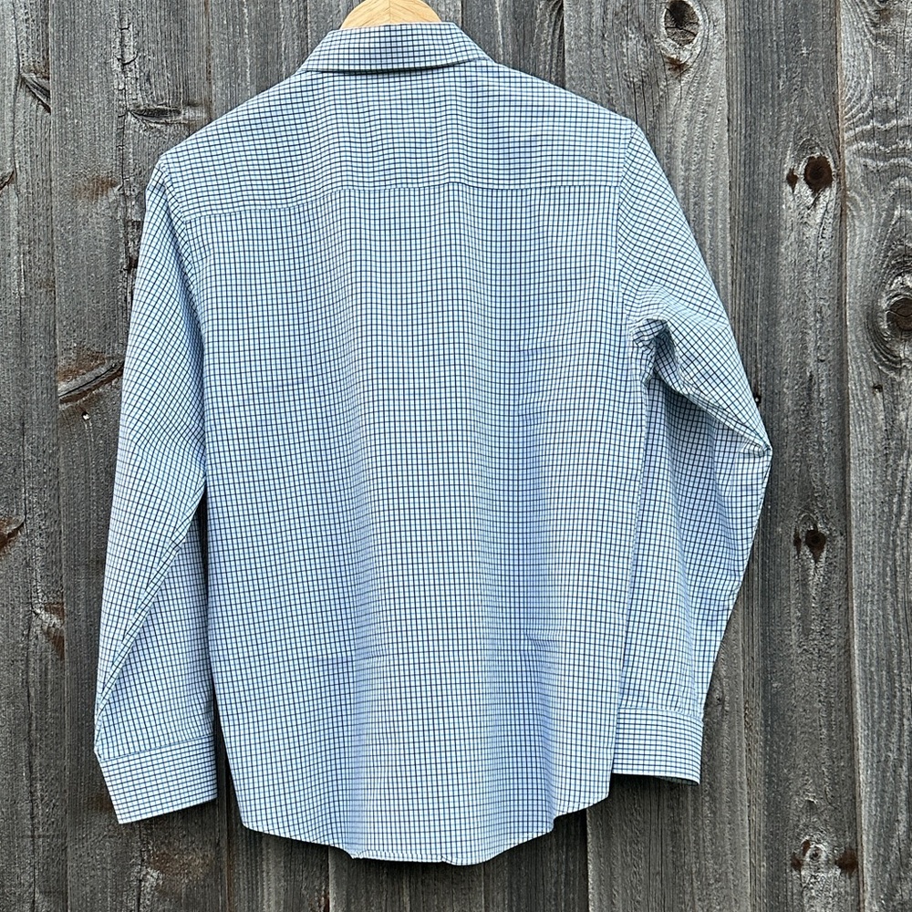 Chaps Blue and White Checkered Button-Down Shirt - Picture 4 of 5